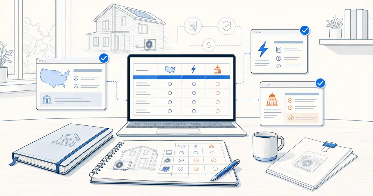 Home energy rebate lookup and project planning workflow