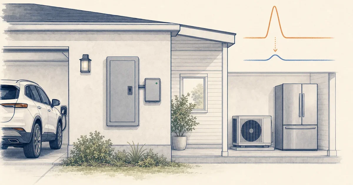 Closed electrical panel and surge protector with an electric car, heat pump, refrigerator and a reduced voltage pulse.